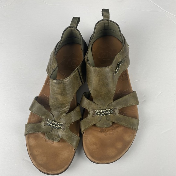 Merrell J89350 WOMENS SANDALS ANATOMICAL FOOTBED OPEN TOE SHOE Size 9,Green - Picture 10 of 16